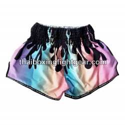 Raja Boxing Muay Thai Boxing Shorts Rainbow Black Raja - 2