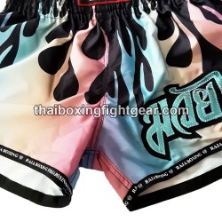 Raja Boxing Muay Thai Boxing Shorts Rainbow Black Raja - 3