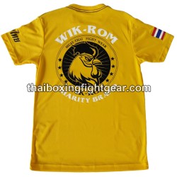 Wik-Rom Muay Thai Yellow T-shirt Charity Brand | T-shirts