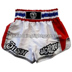 Wik-Rom Muay Thai Boxing Shorts White | Muay Thai Shorts