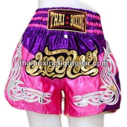 Muay Thai Boxing Shorts "Pink & Purple" Thai Boxing - 2