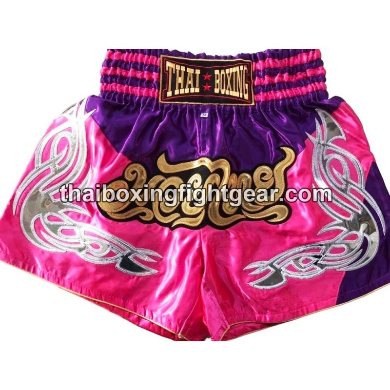 Muay Thai Boxing Shorts Pink Purple