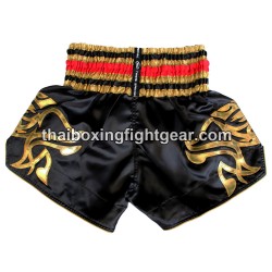 Twins Muay Thai Boxing Shorts Satin Black /Gold | Muay Thai Shorts