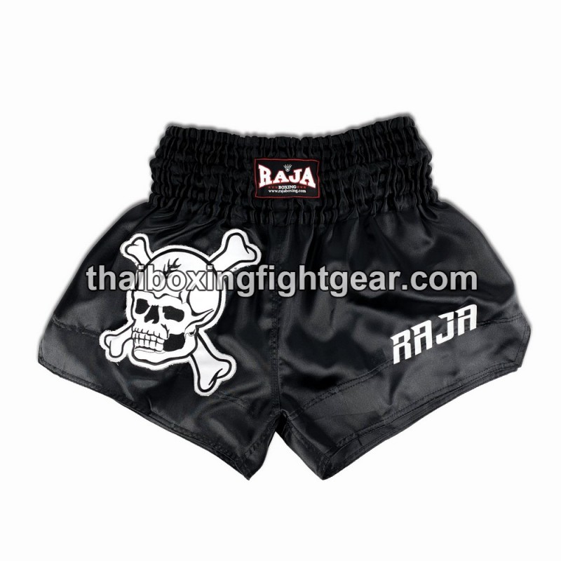 Raja Boxing Muay Thai Boxing Shorts "Skull" Black Raja - 1