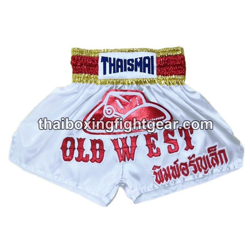 Thaismai Muay Thai Boxing Shorts "Old West white" Thaismai - 1