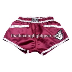 Thaismai Muay Thai Boxing Shorts "FIGHT" Dark Red Thaismai - 1