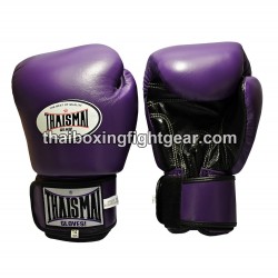 THAISMAI BG124 Muay Thai Boxing Gloves Leather Purple Black Thaismai - 1