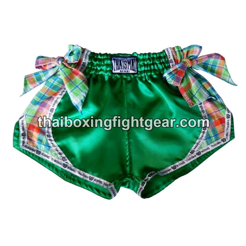Thaismai Muay Thai Boxing Shorts "Ribbon Green" Thaismai - 1