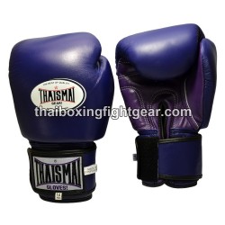 THAISMAI BG124 Muay Thai Boxing Gloves Leather Blue Purple Thaismai - 1