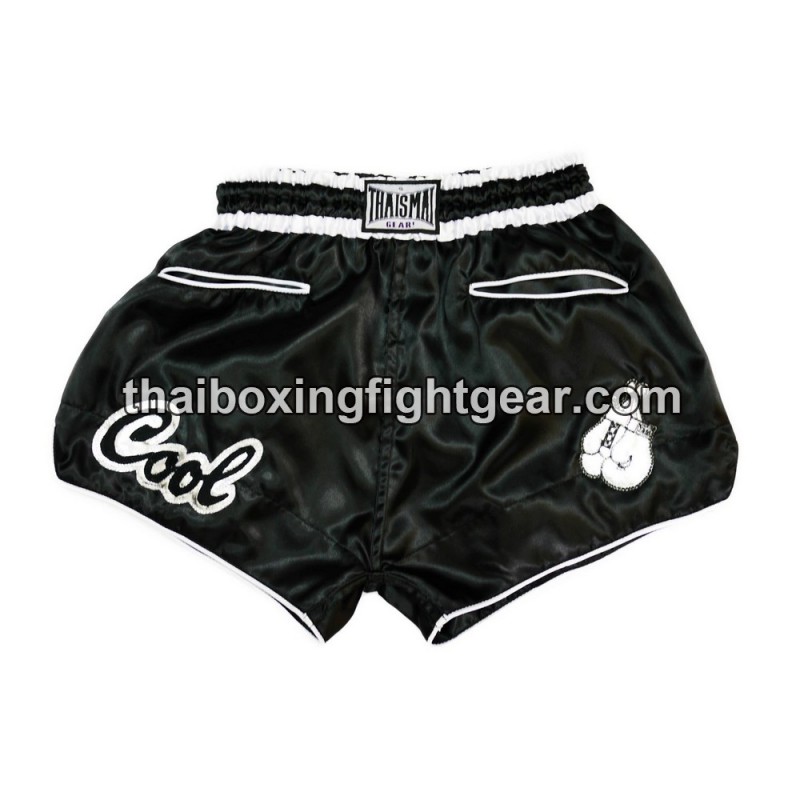Thaismai Muay Thai Boxing Shorts "COOL" Black White Thaismai - 1