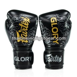 Fairtex Limited Edition Glory Boxing Gloves BGVG3 Black Silver Fairtex - 1