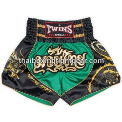 Twins Muay Thai Boxing Shorts "TBS-DRAGON Green" Twins - 1