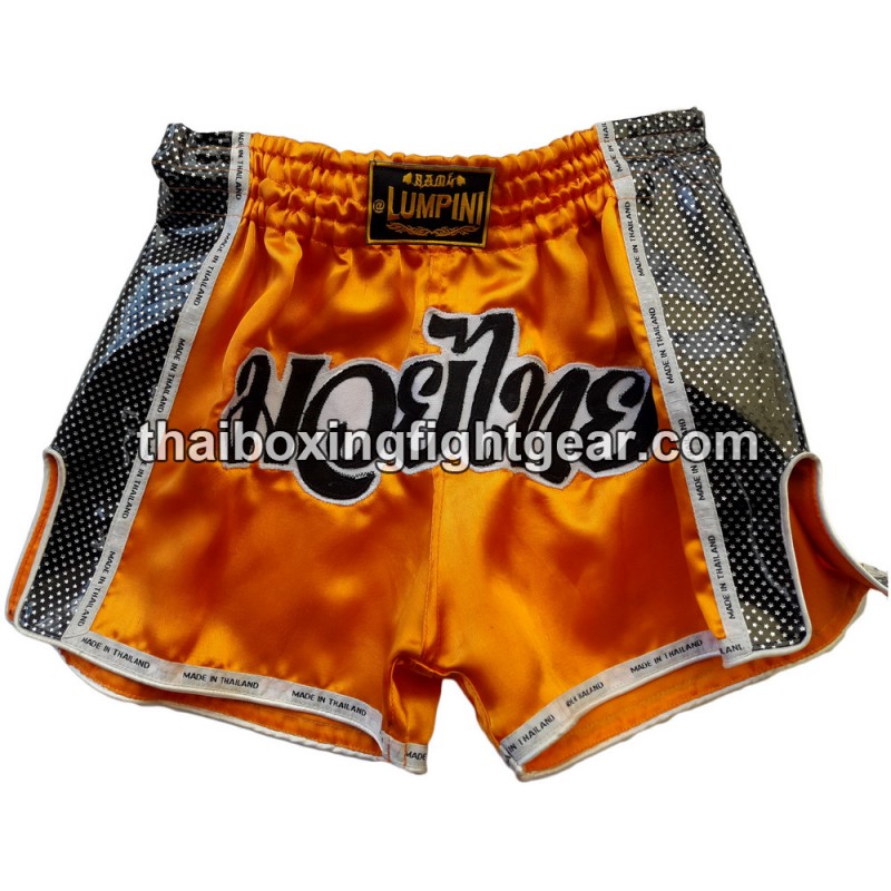 Lumpini Muay Thai Short Orange/Black | Muay Thai Shorts