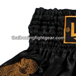 Lumpini Muay Thai Short Black / White / Gold | Muay Thai Shorts