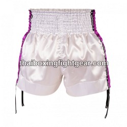 Top King Muay Thai Boxing Shorts TKTBS-201 White Purple Top King - 2