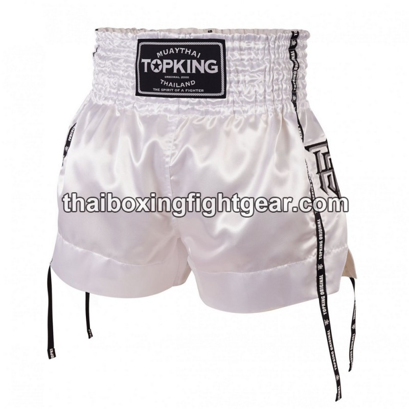 Top King Muay Thai Boxing Shorts TKTBS-201 White Top King - 1