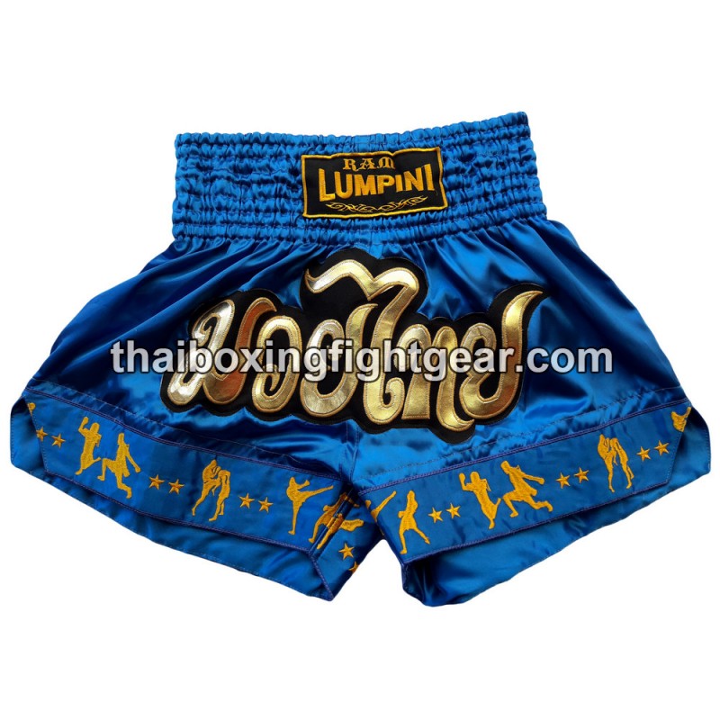Lumpini Muay Thai Short Blue Cyan | Muay Thai Shorts