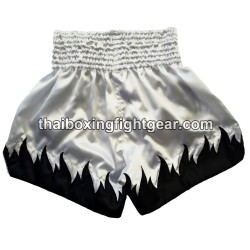 Lumpini Muay Thai Short White Black | Muay Thai Shorts