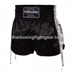 Top King Muay Thai Boxing Shorts TKTBS-202 Black White Top King - 1