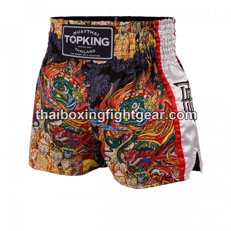 Top King Muay Thai Boxing Shorts TKTBS-206 White Top King - 1