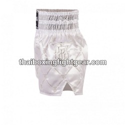 Top King Muay Thai Boxing Shorts TKTBS-211 White Silver Top King - 3