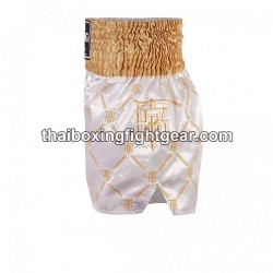 Top King Muay Thai Boxing Shorts TKTBS-211 White Gold Top King - 3