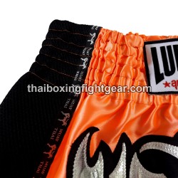 Lumpinee Muay Thai Shorts Orange / Black | Muay Thai Shorts
