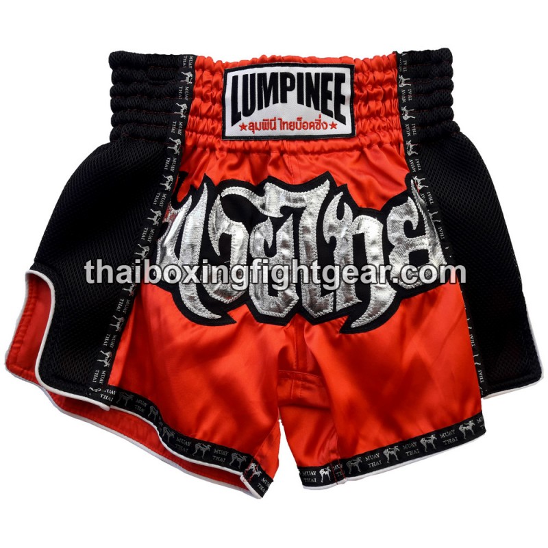 Lumpinee Muay Thai Shorts Red / Black | Muay Thai Shorts