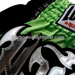 Lumpinee Muay Thai Shorts Green  / Black | Muay Thai Shorts