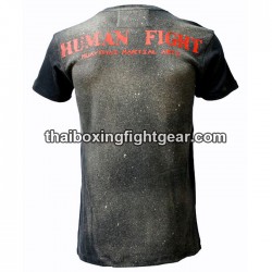 Human Fight T-shirt "Nudge" Black/Beige | T-shirts