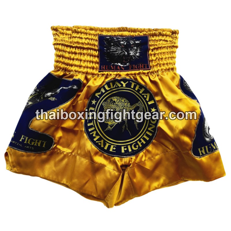 Human Fight Muay Thai Short Gold | Muay Thai Shorts
