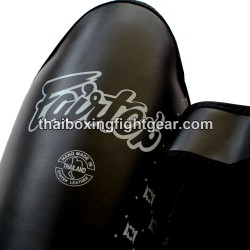 Fairtex SP5 Muay Thai/MMA Competition Shinguards, Leather Black | Fairtex