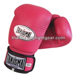 THAISMAI BG124 Muay Thai Boxing Gloves Leather Pink