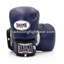 THAISMAI BG124 Muay Thai Boxing Gloves Leather Blue