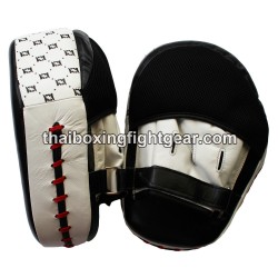 Fairtex Muay Thai/MMA Punching Mitts, Leather Black | Fairtex