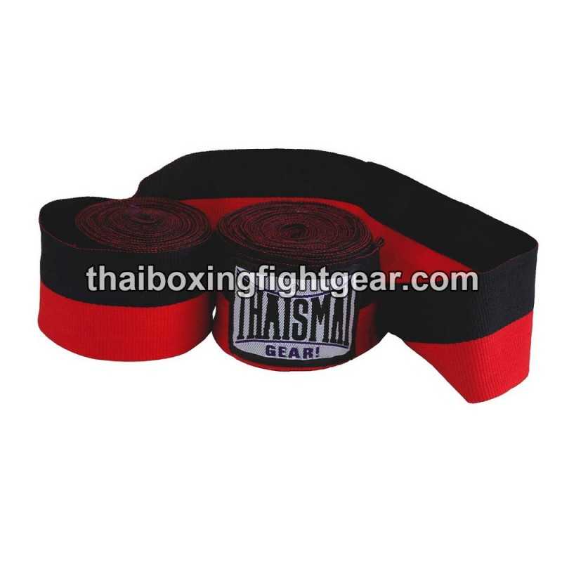 Thaismai Boxing Muay Thai handwraps HW7003 cotton 4.5M Black Red