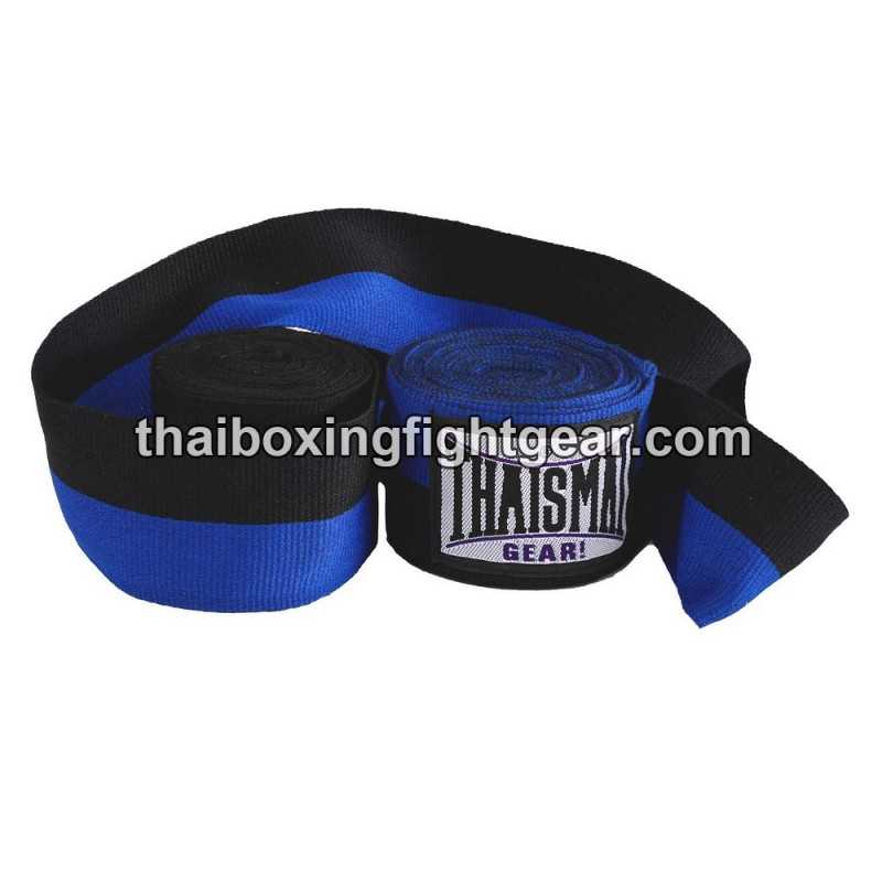 Thaismai Boxing Muay Thai handwraps HW7003 cotton 4.5M Black Blue