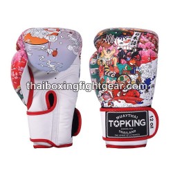 Top King Muay Thai boxing gloves JAPAN CULTURE-TKBGCT White Red