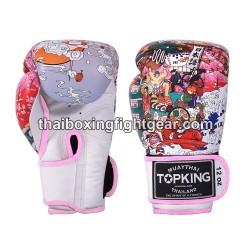 Top King Muay Thai boxing gloves JAPAN CULTURE-TKBGCT White Pink