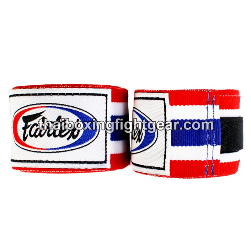 Fairtex HW2 Handwraps Muay Thai / Boxing 180" Thai Flag, affordable and direct from Thailand