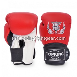 Top King Muay Thai boxing gloves SUPER AIR TRIPLE TONE -TKBGSA Red Black White