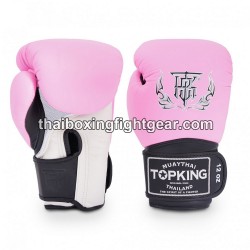 Top King Muay Thai boxing gloves SUPER AIR TRIPLE TONE -TKBGSA Pink Black White