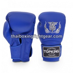 Top King Muay Thai boxing gloves SUPER SINGLE TONE-TKBGSV Blue