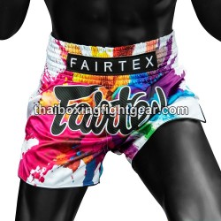 Fairtex Muay Thai Boxing Shorts "BS1939 Funky Soul" White
