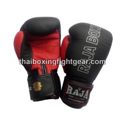 Raja Boxing Muay Thai Boxing Gloves Leather RJB-P1-1 Black Red